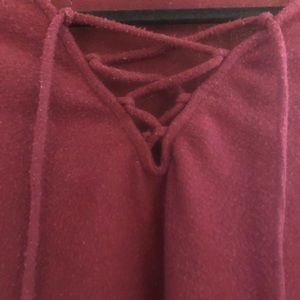 Tie up long sleeve top